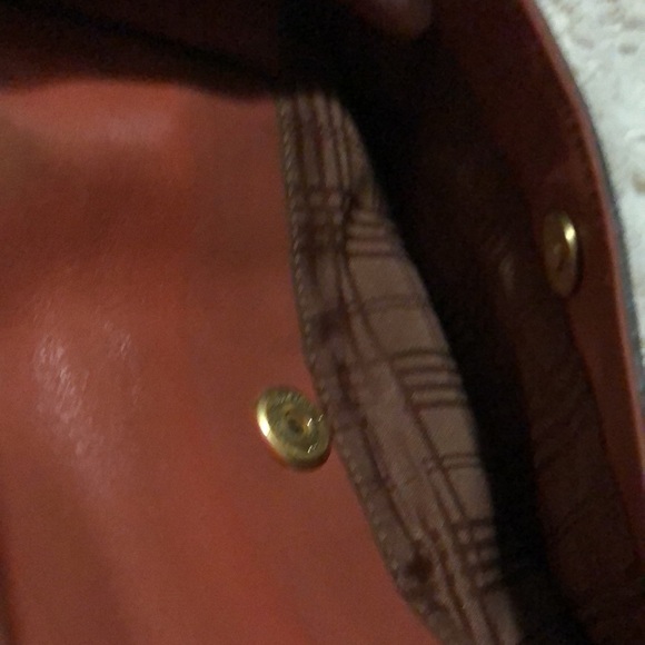 TODAY ONLY:BEAN POLE DARK ORANGE LEATHER 2 WAY BAG - tarnish & signs of wear - Picture 11 of 14